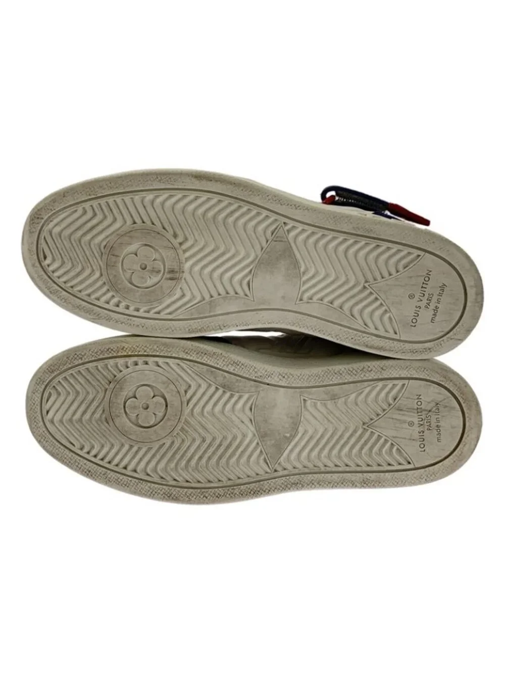 Louis Vuitton Leather Boon Box Line Logo High-cut Sneakers 34 1 2 White - Picture 5 of 8